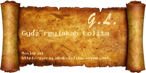 Györgyjakab Lolita névjegykártya